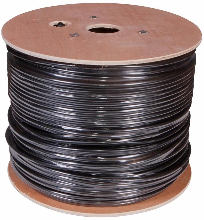 Кабель информационный Rexant 01-0146 кат.5E UTP 4 пары 24AWG PE внешний 305м черный