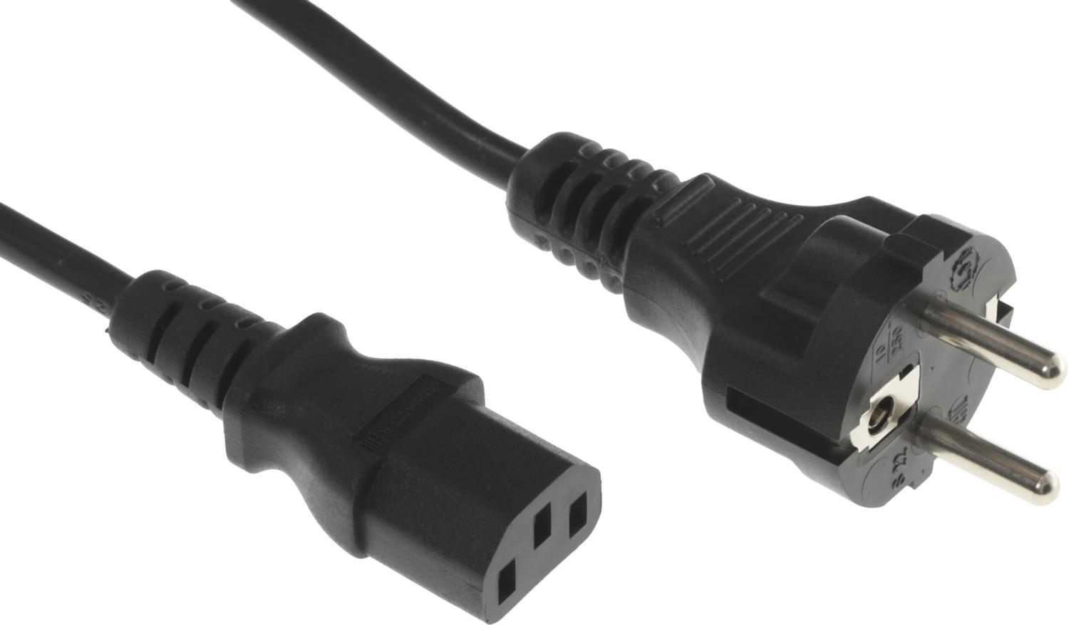 Шнур питания Lanmaster LAN-PP13/SH-1.8-BK C13-Schuko проводник.:3x0.75мм2 1.8м 220В 10А черный