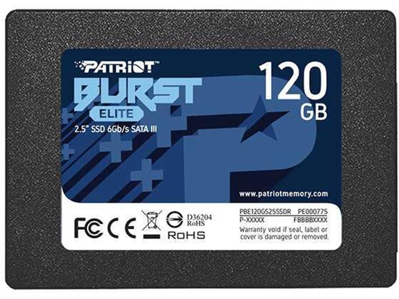 Накопитель SSD Patriot SATA-III 120GB PBE120GS25SSDR Burst Elite 2.5"