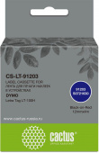 Картридж ленточный Cactus CS-LT-91203 91203 черный на красном 12x4 для Dymo Letra Tag LT-100H без чипа