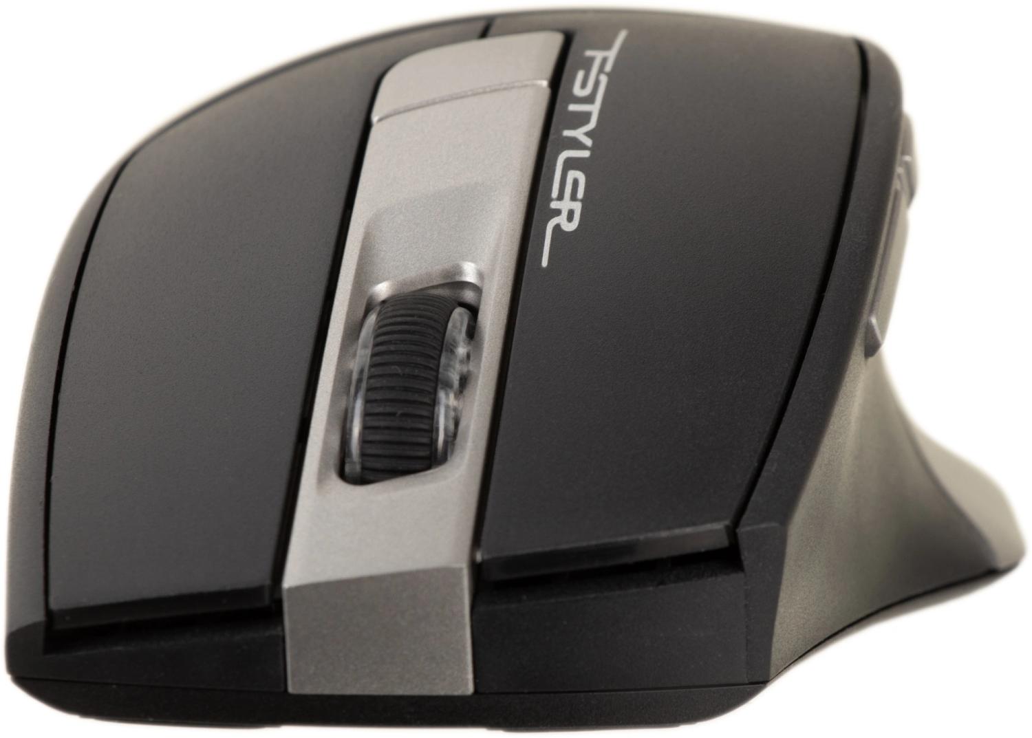 Мышь A4Tech Fstyler FB35 серый оптическая 2000dpi беспров. BT/Radio USB для ноутбука 6but (FB35 SMOKY GREY)