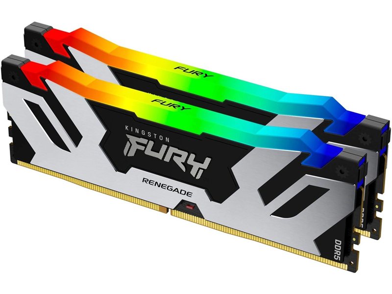 Память DDR5 2x16GB 7200MHz Kingston KF572C38RSAK2-32 Fury Beast RGB RTL Gaming PC5-57600 CL38 DIMM 288-pin 1.45В kit single rank с радиатором Ret