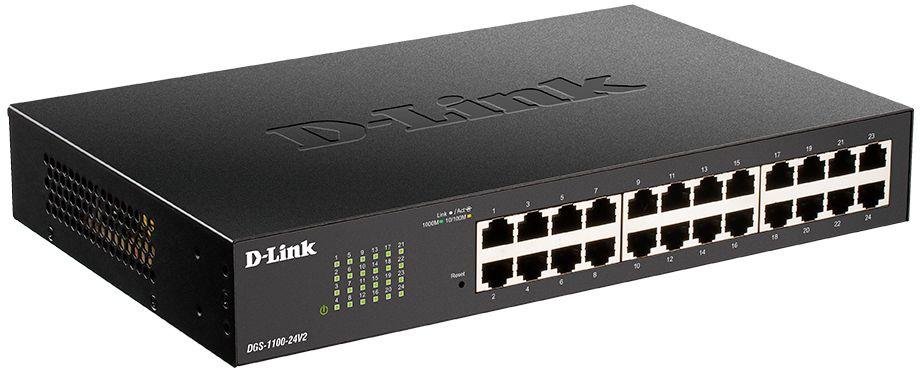 Коммутатор D-Link DGS-1100-24V2/A DGS-1100-24V2/A2A (L2) 24x1Гбит/с настраиваемый