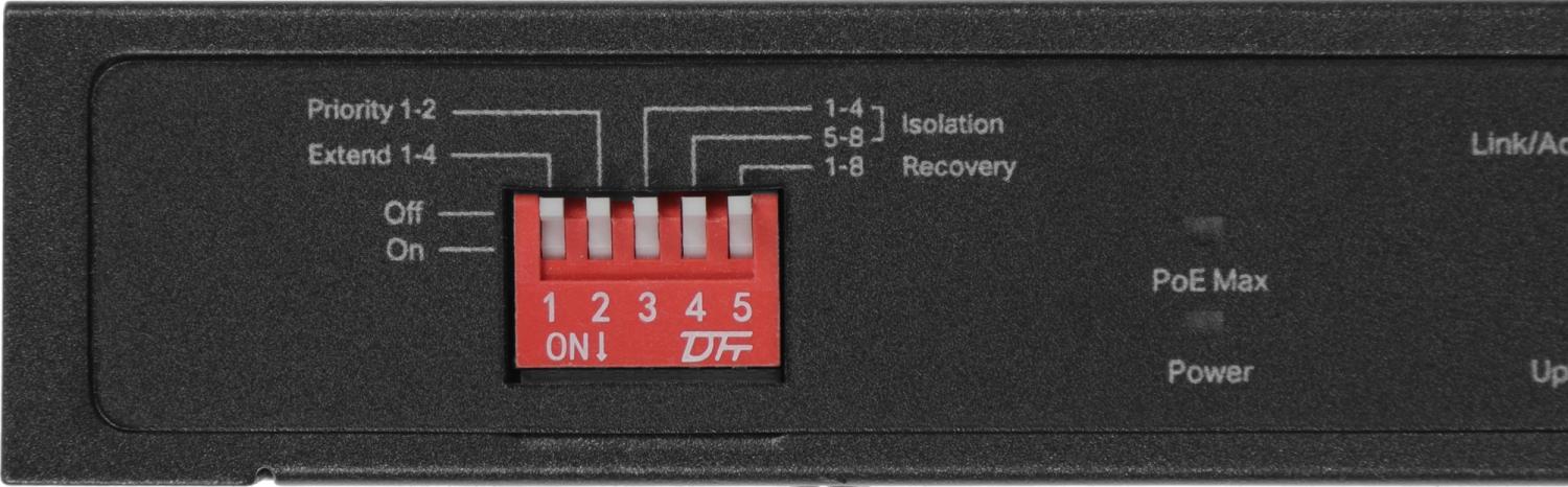 Коммутатор Mercusys MS110GMP (L2) 10x1Гбит/с 8PoE+ 111W неуправляемый