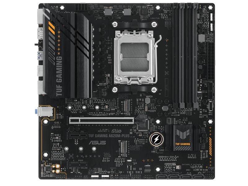Материнская плата ASUS TUF GAMING A620M-PLUS, AM5, A620, 4*DDR5, 4*SATA, 2*M.2, 2*USB 3.2, 4*USB 2.0, 2*PCIx16, 2*PCIx1, 2*DP+HDMI, mATX; 90MB1EZ0-M0EAY0
