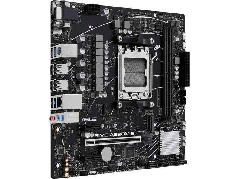 ASUS PRIME A620M-E-CSM (Socket AM5, mATX, 2xDDR5(96GB), VGA/DP/HDMI, 1xPCIe 4.0x16/2xPCIe 4.0x1, 1xLAN, 4xSATA 6Gb/s, 1xM.2, 2xUSB 3.2, 4xUSB 2.0, 1xPS/2)