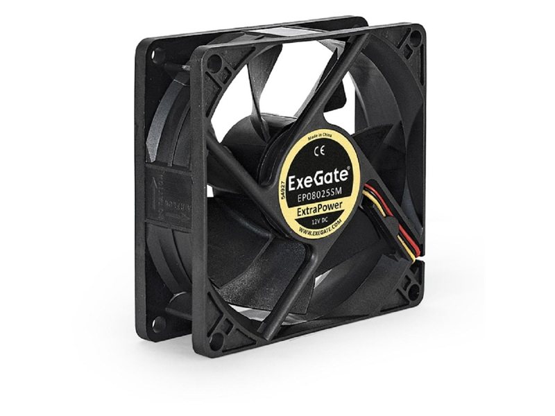Exegate EX283382RUS Вентилятор ExeGate ExtraPower EP08025SM, 80x80x25 мм, Sleeve bearing (подшипник скольжения), Molex, 2400RPM, 25dBA