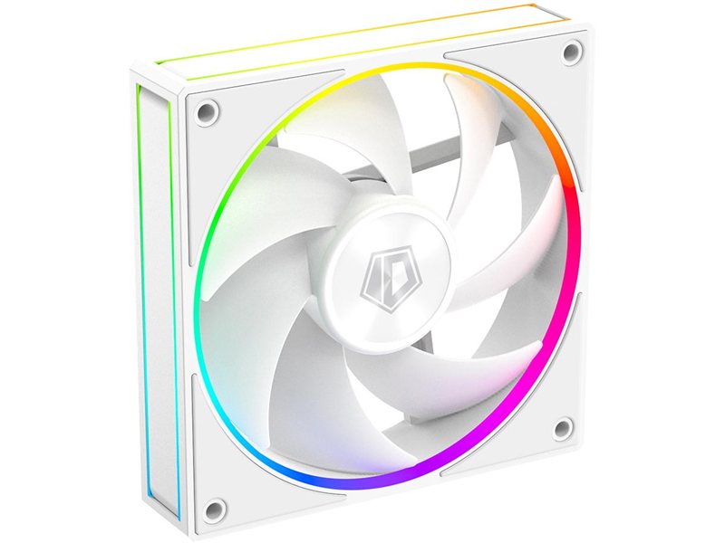 Кулер для корпуса/ Case Cooler ID-COOLING AF-127-ARGB-W (120x120x27mm, 4-pin PWM, ARGB, 78CFM, 29.9dBA, 2000RPM, White)
