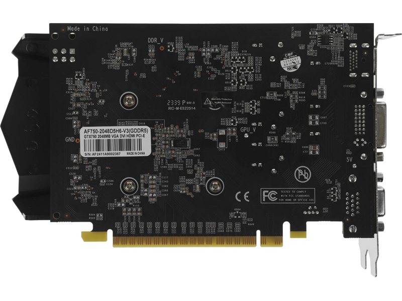 Видеокарта Afox GTX750 2GB GDDR5 128bit VGA DVI HDMI 1FAN RTL {30} (784061)