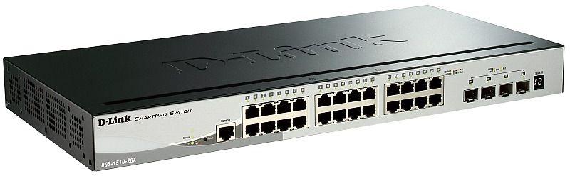 Коммутатор D-Link DGS-1510-28X/A1A (L2+) 24x1Гбит/с 4SFP+ управляемый