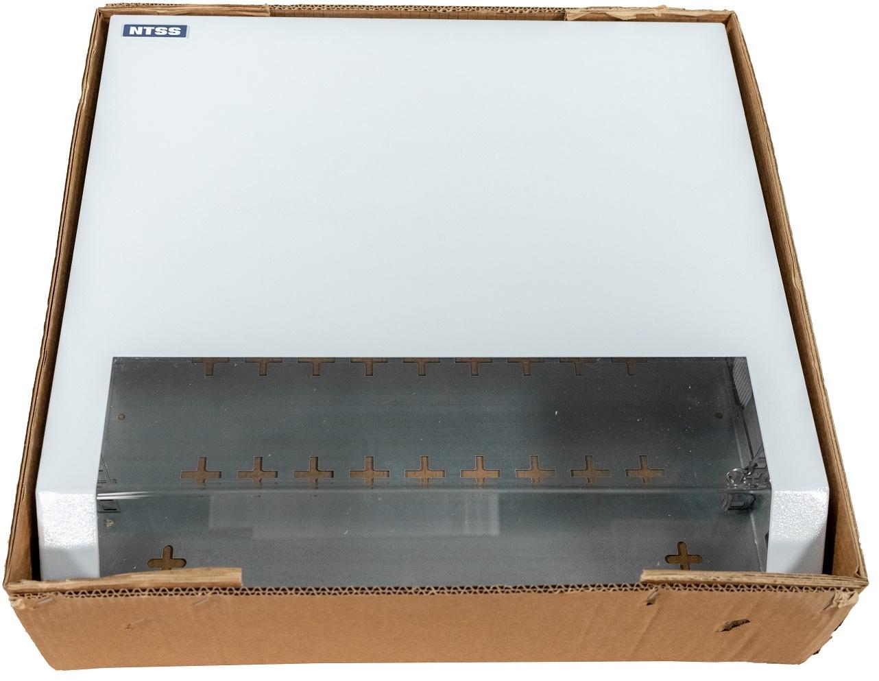 Шкаф коммутационный NTSS (NTSS-SOHO5U) настенный 5U 520x140мм пер.дв.стекл несъемн.бок.пан. 80кг белый 11кг 480мм IP20 металл