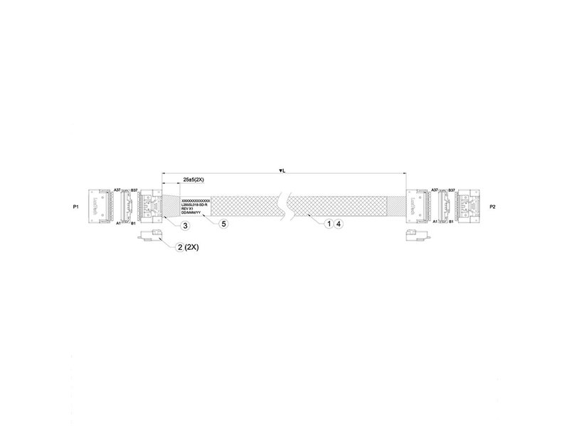 Кабель Luxshare L285SL018-SD-R Slimline SASx8 to Slimline SASx8 30CM