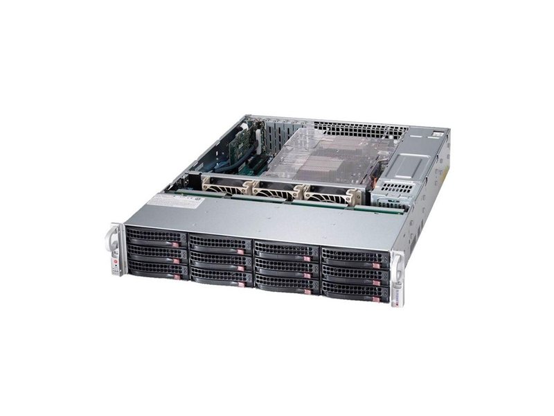 Корпус SuperMicro CSE-826BE1C4-R1K23LPB 2U, Black 8xHotSwap 3.5" SAS/SATA, 4xHotSwap 3.5" SAS/SATA/NVME ATX 1200W HS 2U RM