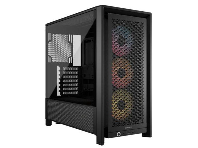 Корпус без блока питания/ Case Corsair Frame 4000D RS ARGB, Midi-Tower, TG, 3x120mm ARGB, 2xUSB-A 3.2, 1xUSB 3.2 Type-C, E-ATX, ATX, mATX, mITX Black