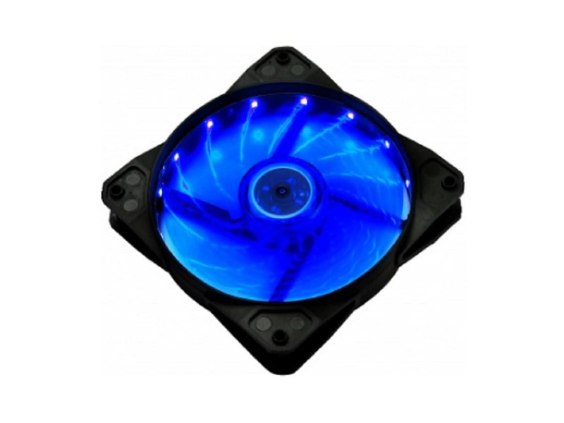 Вентилятор Digma DFAN-LED-BLUE RGB 120мм черный 3-pin 4-pin (Molex) Ret