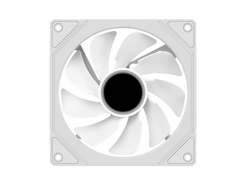Вентилятор для корпуса Ocypus Gamma F12 WH ARGB REVERSE BLADE, 120x120x25mm, 4-PIN PWM, 800-1600 RPM, 31 DBA MAX, HYDRO BEARING