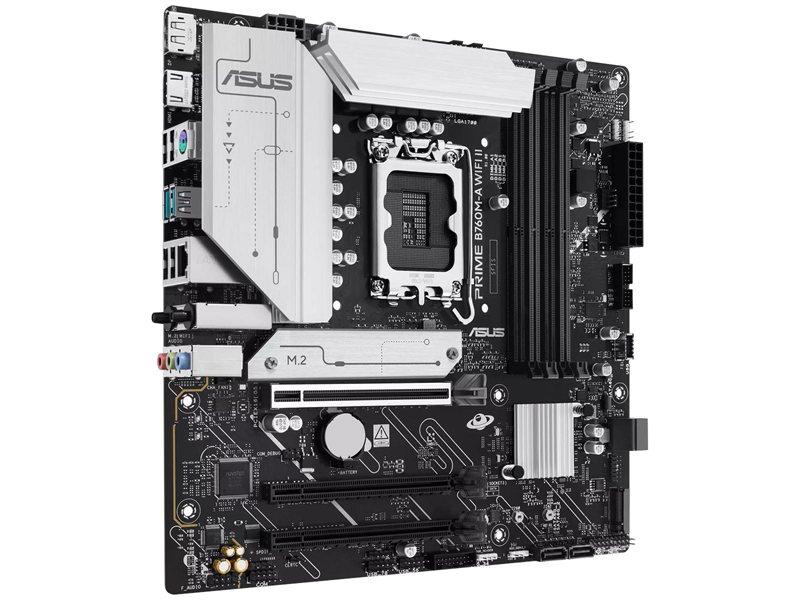 Материнская плата Asus PRIME B760M-A WIFI II Soc-1700 Intel B760 4xDDR5 mATX AC`97 8ch(7.1) 2.5Gg RAID+HDMI+DP