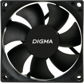 Вентилятор Digma DFan-80 80мм черный 3-pin 4-pin (Molex)  Ret