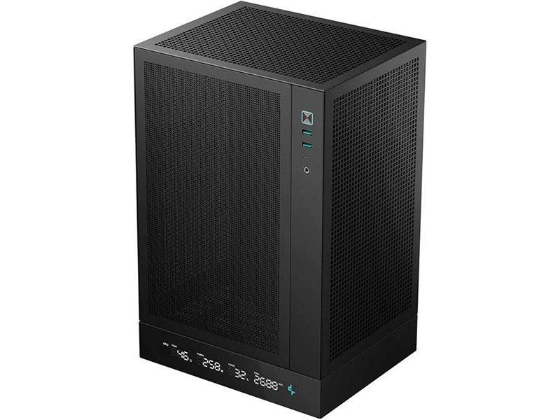 Корпус Deepcool CH170 DIGITAL черный mATX 1x120mm 1xUSB2.0 1xUSB3.0 audio bott PSU [R-CH170-BKNPI0D-G-1]