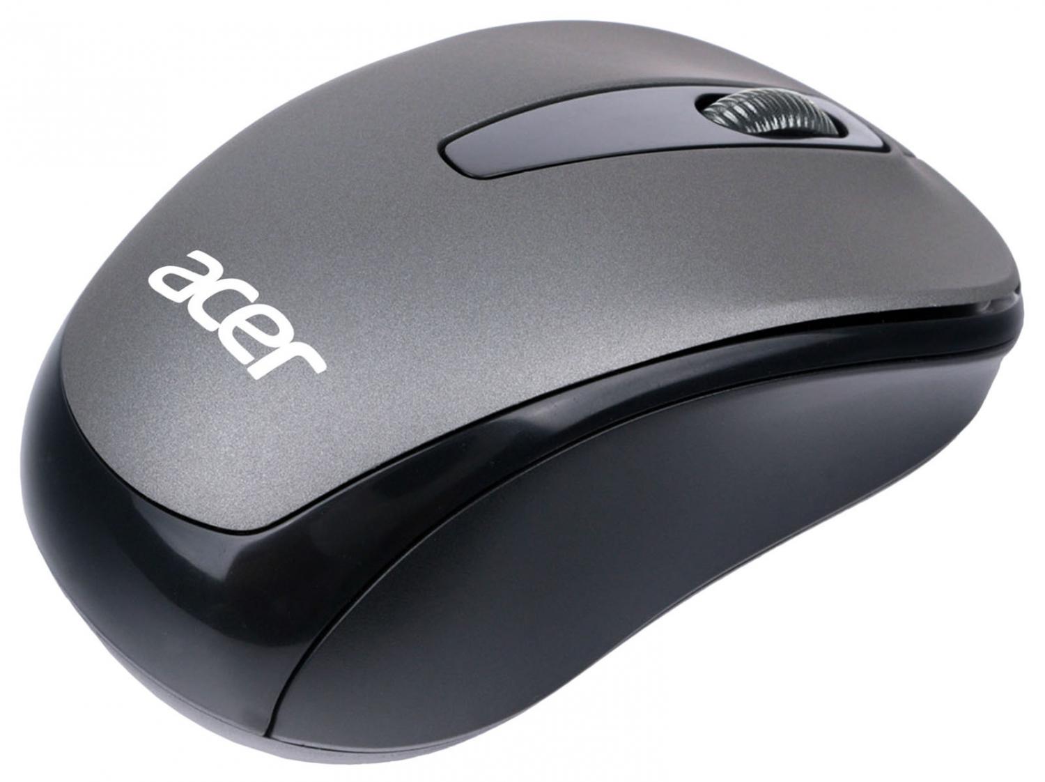 Мышь Acer OMR134 серый оптическая 1000dpi беспров. USB для ноутбука 3but (ZL.MCEEE.01H)
