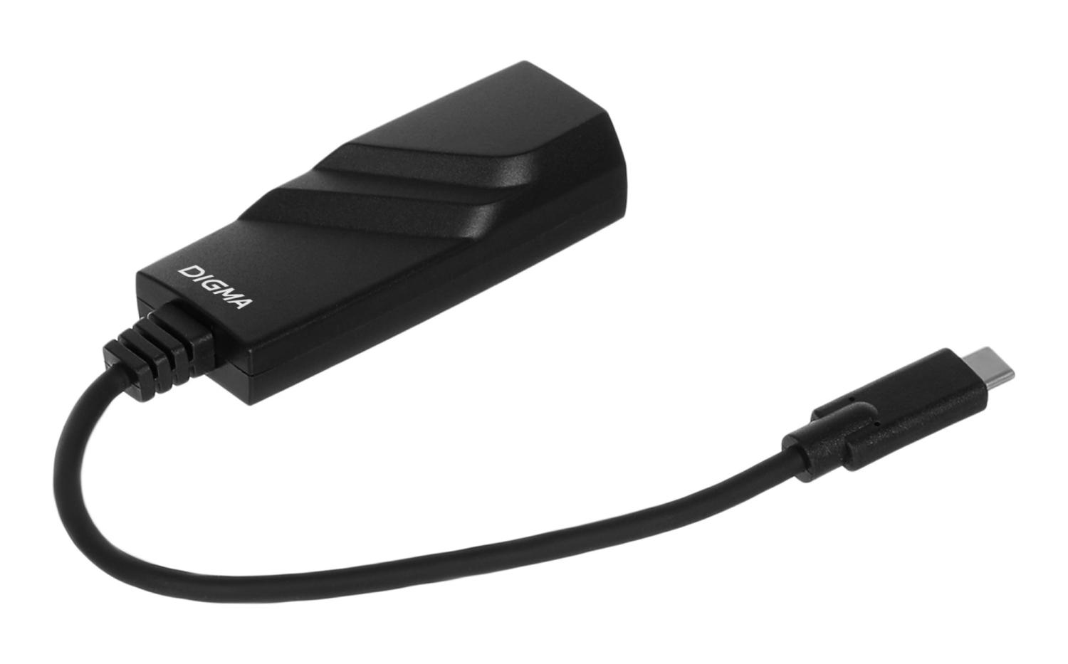 Сетевой адаптер Gigabit Ethernet Digma D-USBC-LAN1000 USB Type-C