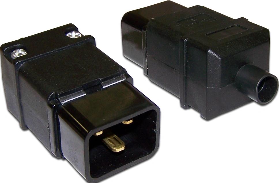 Вилка Lanmaster LAN-IEC-320-C20 IEC 60320 C20 16A 250V black