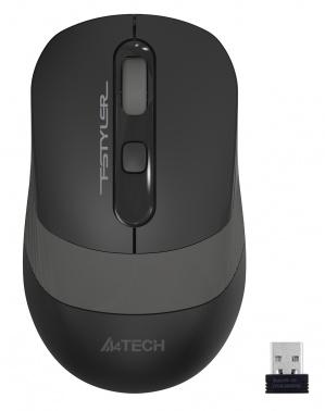 Мышь A4Tech Fstyler FG10S черный/серый оптическая 2000dpi silent беспров. USB для ноутбука 4but (FG10S GREY)