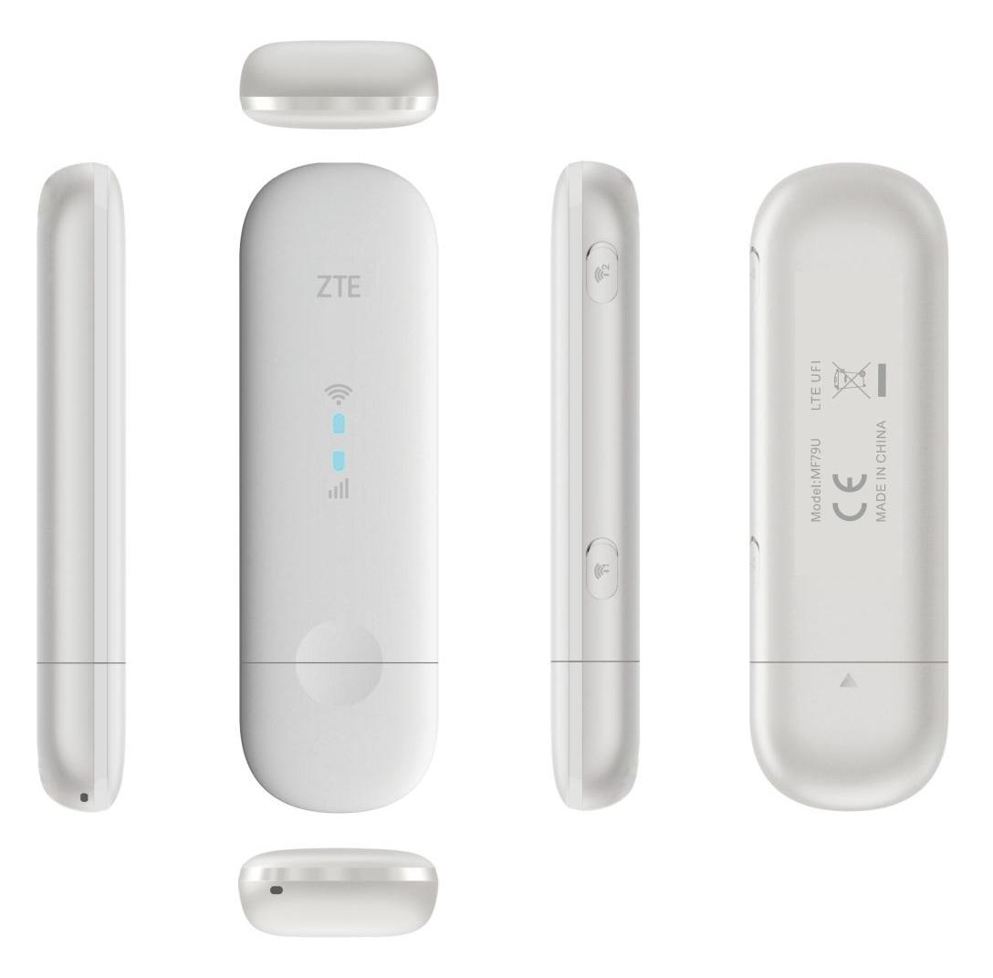 Модем 2G/3G/4G ZTE MF79N USB Wi-Fi Firewall +Router внешний белый