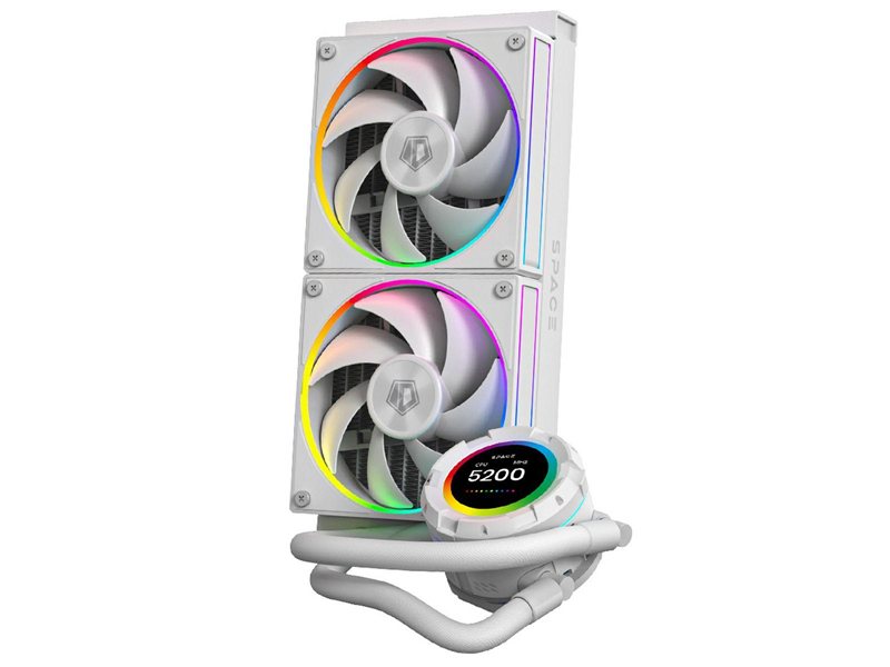Вентилятор ID-Cooling SL240 WHITE /LCD SCREEN /300W /all Intel /all AMD