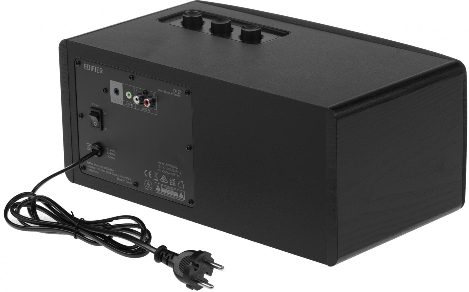 Колонки Edifier D12 2.0 черный/черный 70Вт BT