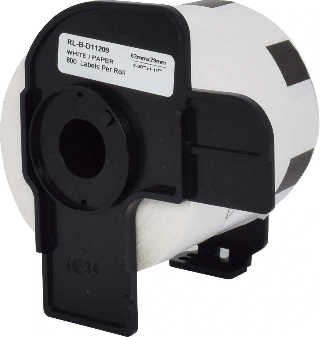 Картридж ленточный Cactus CS-DK11209 DK-11209 черный на белом для Brother P-touch QL-500, QL-550, QL-700, QL-800