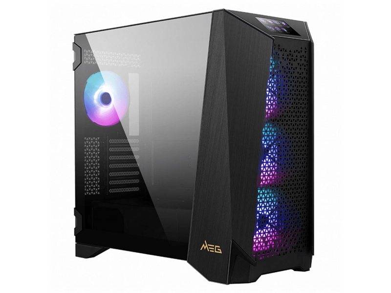Корпус ПК без блока питания/ Case MSI MEG PROSPECT 700R, Midi-Tower, TG, 4x140mm ARGB, 2xUSB-A 3.2 + 1xUSB-C, E-ATX, ATX, mATX, mITX Black
