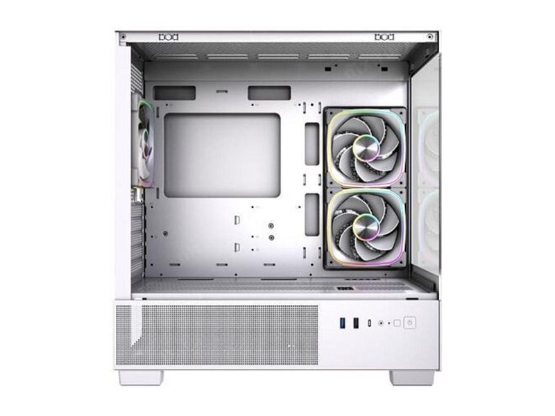 Powercase Корпус Vision Micro S4W, Tempered Glass, Type-C, 3x 120mm ARGB PWM Fan, ARGB+PWM HUB, белый, mATX (CVMMSHW-A3)