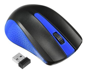 Мышь Оклик 485MW черный/синий оптическая 1200dpi беспров. USB для ноутбука 3but (997826)