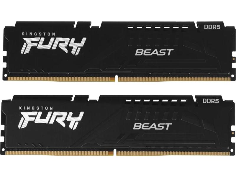 Оперативная память Kingston 64GB 6000MT/s DDR5 CL30 DIMM (Kit 2*32Gb) FURY Beast Black EXPO