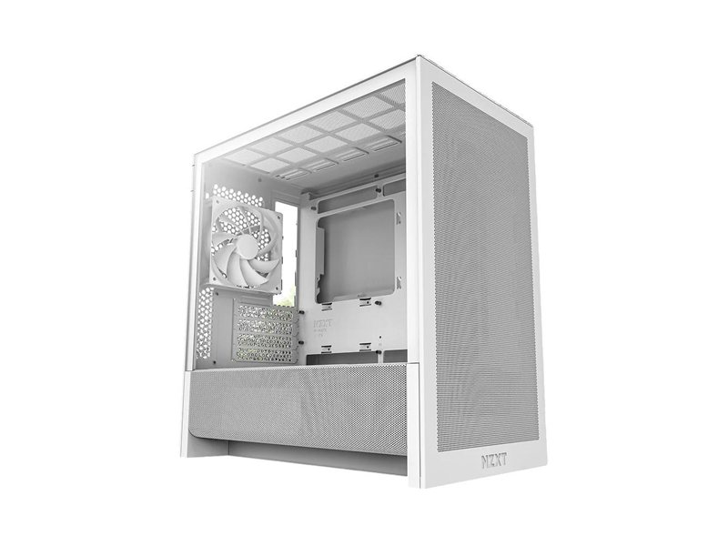 Корпус без блока питания/ Case NZXT H3 Flow (2025), Midi-Tower, TG, 1x120mm, 1xUSB-A 3.2 + 1xUSB-C 3.2, mATX, mITX White