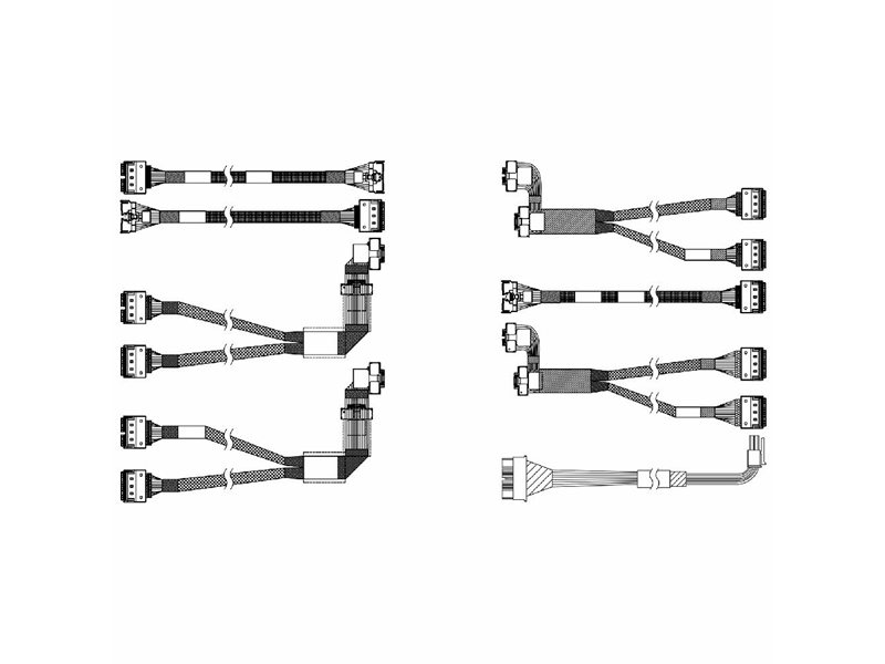 Комплектующие корпусов Lenovo ThinkSystem SR650 V3 2.5" Chassis Front BP2 NVMe Cable Kit