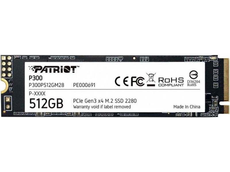 Накопитель SSD Patriot PCIe 3.0 x4 512GB P300P512GM28 P300 M.2 2280