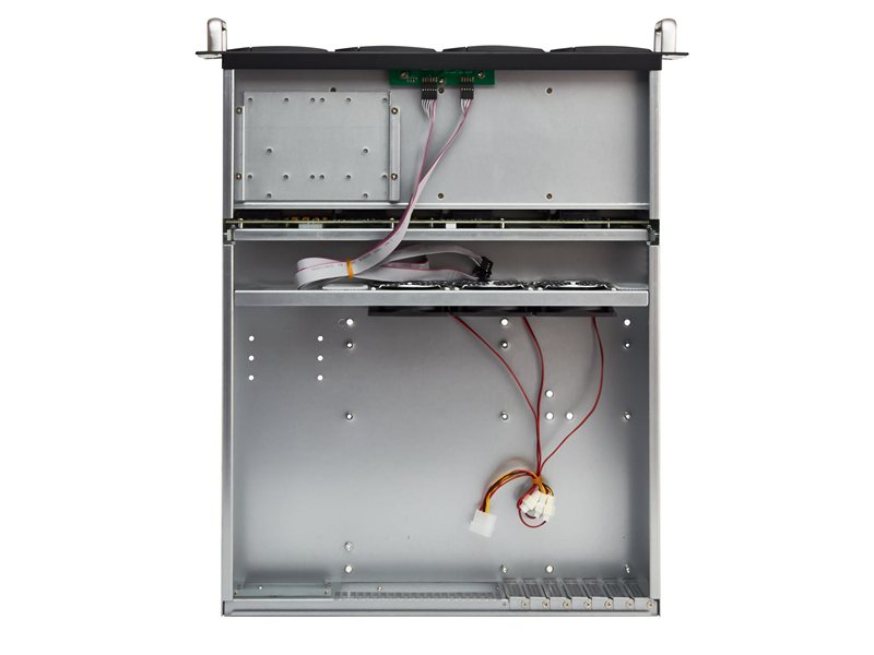 Exegate EX281289RUS Серверный корпус ExeGate Pro 2U550-HS08 <RM 19", высота 2U, глуб 550, БП 1U-500ADS, 8xHotSwap, USB>