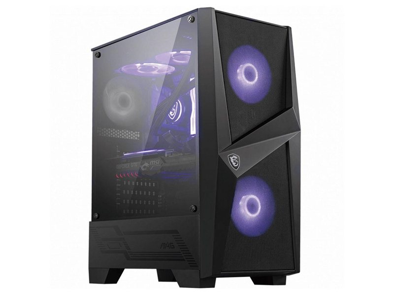 Корпус MSI MAG FORGE 100M Mid-Tower, ATX, 2xUSB 3.2, Audio I/O, 2x120mm RGB Fan, 1x120mm black Fan, 6-ch Light controller, Front metal MESH, Up to 330mm GPU, Tempered Glass (676414)