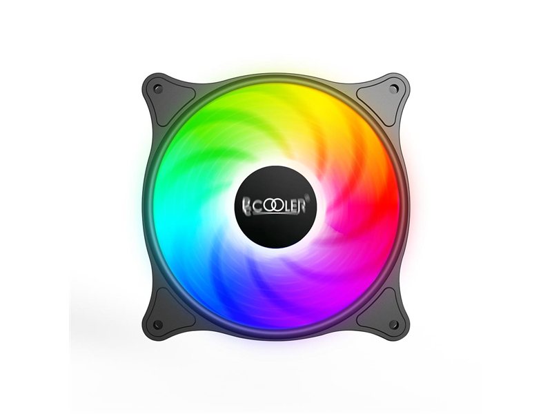 Кулер для корпуса/ Case Cooler PCCooler FX 120 ARGB BK (120x120x25mm, 4-pin PWM, ARGB, 52.79CFM, 33.2dBA, 2000RPM, Black)