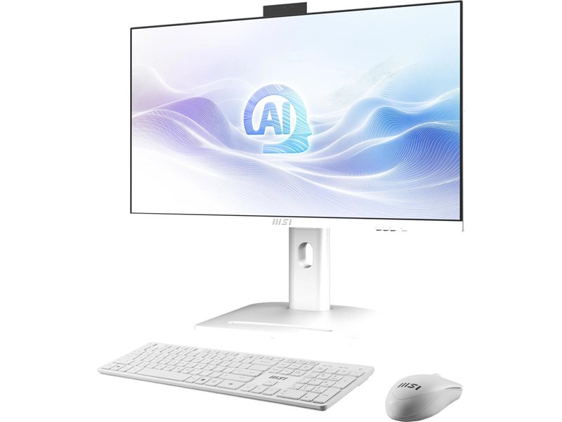 Моноблок MSI Modern AM273QP AI 1UM-094XRU 27" WQHD Core Ultra 7 155H (1.4) 32Gb SSD1Tb Arc graphics CR без ОС 2.5xGbitEth WiFi BT 150W клавиатура мышь Cam белый 2560x1440
