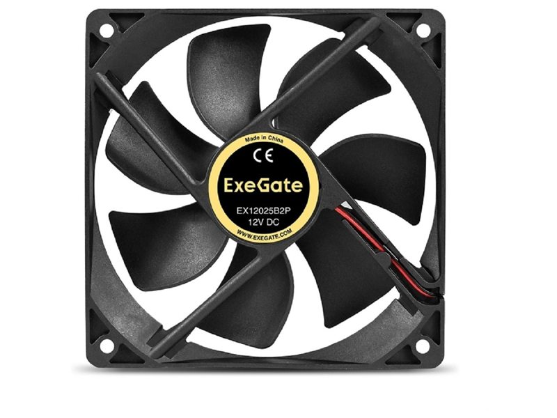 Exegate EX295242RUS Вентилятор 12В DC ExeGate EX12025B2P (120x120x25 мм, 2-Ball (двойной шарикоподшипник), 2pin, 1550RPM, 25dBA)