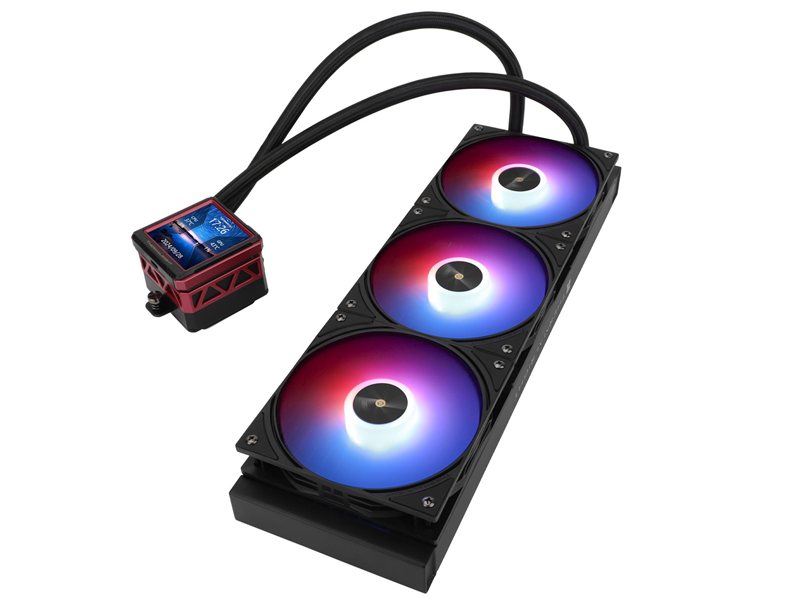 Водяное охлаждение для процессора/ Water Cooling System Thermalright Frozen Warframe 360 Ultra Black Argb (360mm, Black, ARGB/ Fans: 3x120mm, 70.84CFM, 22.1dBA, 2000RPM/ Pump height 60mm, 23dBA, 3000RPM, Rad thickness 27mm/ S: 1200, 1700, 1851, 2011, 2066