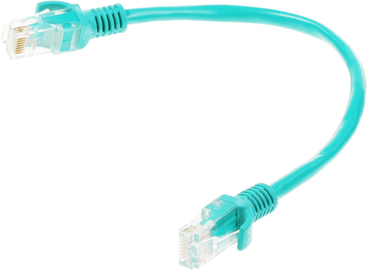 Патч-корд Cablexpert PP12-0.25M/G 1000Гбит/с UTP 4 пары cat.5E CCA molded 0.25м зеленый RJ-45 (m)-RJ-45 (m)