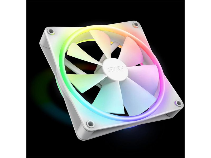 Кулер для корпуса ПК/ Case Cooler NZXT F140 RGB Duo (140x140x25mm, 4-pin PWM, RGB, 84.75CFM, 36dBA, 1800RPM, White)
