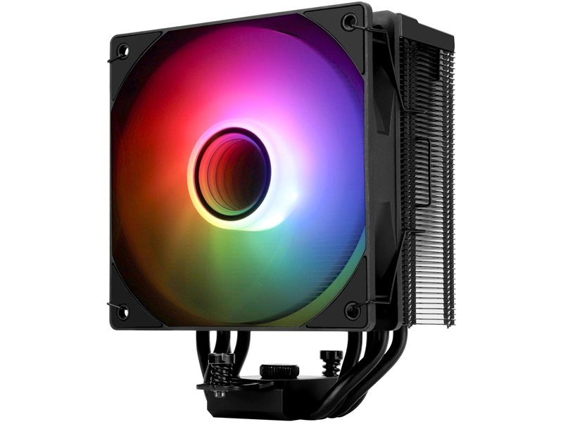 Устройство охлаждения(кулер) Thermalright Assassin Spirit 120 Vision ARGB Soc-AM5/AM4/1200/1700/1851 черный 4-pin 25.6dB Al+Cu LCD Ret (AS120-VISION-BL-ARGB)