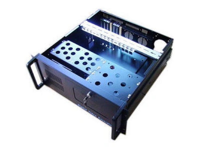 Procase B430-B-0 черный {4U глубина 450мм, внешн 3x5.25, внутр 8xHDD, MB 12"x9.6",без Б/П PS2}