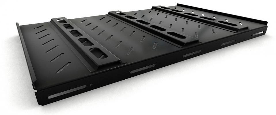 Полка стационарная Hyperline TSH3H-850-RAL9004 1U нагр.:100кг. 19" 850мм черный (упак.:1шт)