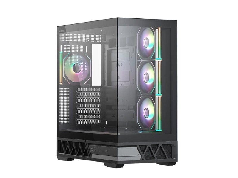 XASTRA Корпус Q700 4ARGB-C10-UC Black ATX/Aquarium/Screewless/4x120mm ARGB PWM mirror fans/Argb+PWM HUB 10port/Type C Q700-4FM12A-C10-UC
